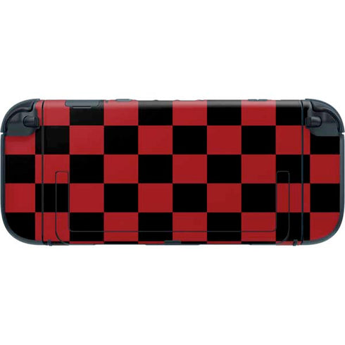 Red and Black Checkerboard Nintendo Switch 2 (2025) with Joy-Con Skin